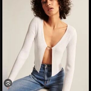 A&F slim bar cardigan - black